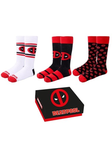 Pack 3 calcetines Deadpool Marvel TALLA 40-46 8445484007534 Pack 3 calcetines Deadpool Marvel TALLA 40-46 8445484007534