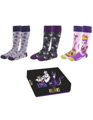 Pack 3 calcetines Villanas Disney TALLAS 36-45 8445484007510 Pack 3 calcetines Villanas Disney TALLAS 36-45 8445484007510