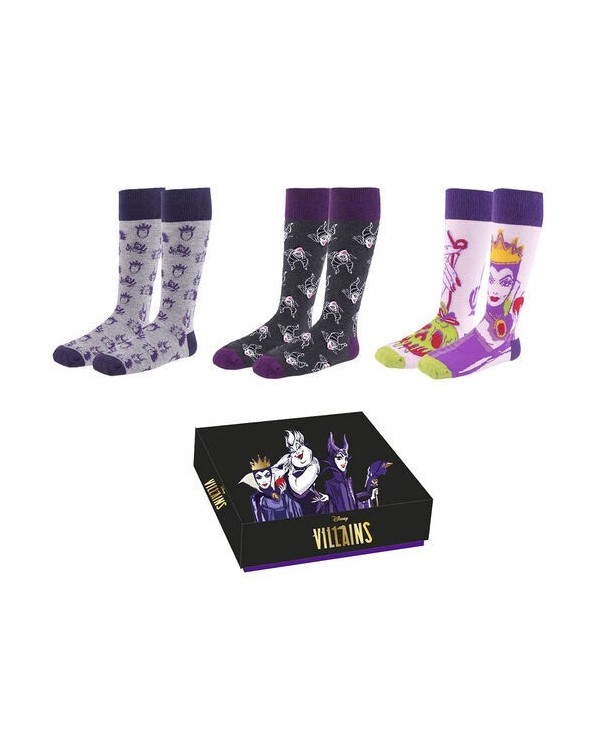 Pack 3 calcetines Villanas Disney TALLAS 36-45 8445484007510