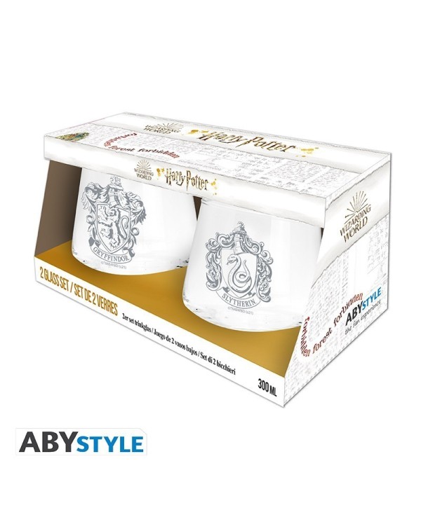 HARRY POTTER - Set de 2 vasos Gryffindor & Slytherin  3665361066804