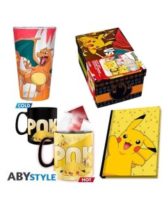 POKEMON - PACK PREMIUM VASO XXL, TAZA HC Y CUADERNO PIKACHU POKEMON 3665361078067