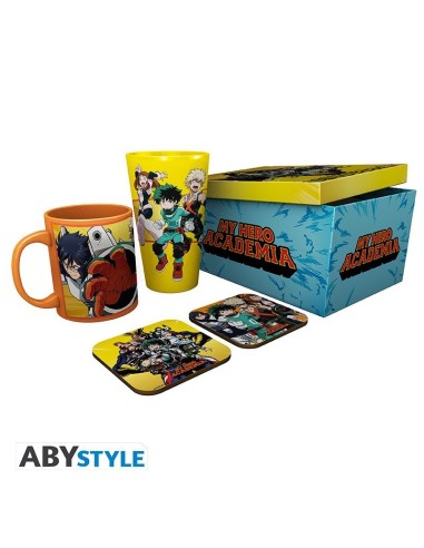 MY HERO ACADEMIA - Pack Vaso XXL + Taza + 2 Coasters "Heroes" 5028486485833 MY HERO ACADEMIA - Pack Vaso XXL + Taza + 2 Coasters "Heroes" 5028486485833