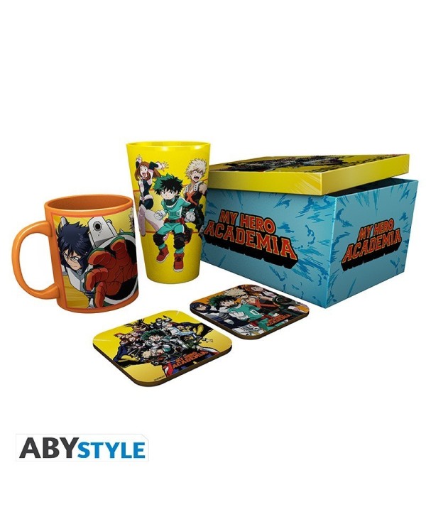 MY HERO ACADEMIA - Pack Vaso XXL + Taza + 2 Coasters "Heroes" 5028486485833