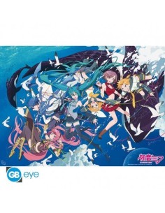 HATSUNE MIKU - Poster Chibi 52x38 - Miku & Amis Ocean