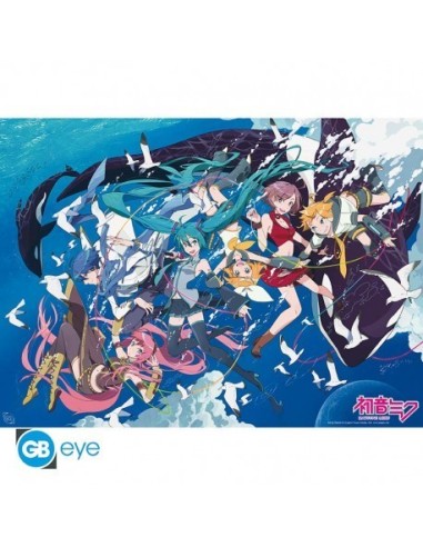 HATSUNE MIKU - Poster Chibi 52x38 - Miku & Amis Ocean HATSUNE MIKU - Poster Chibi 52x38 - Miku & Amis Ocean