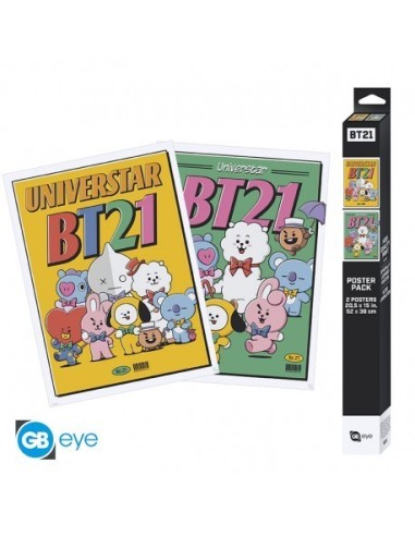 BT21 - Set 2 Posters Chibi 52x38 - BT21 Vintage Univertar 2 3665361088226 BT21 - Set 2 Posters Chibi 52x38 - BT21 Vintage Univertar 2 3665361088226