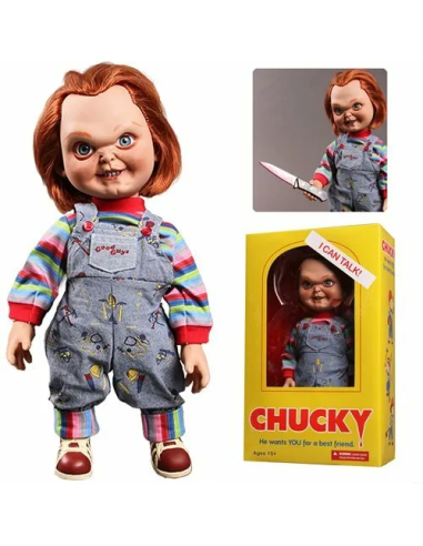 TALKING SNEERING CHUCKY FIG. 38 CM CHILD'S PLAY MDS MEGA SCALE MUÑECO DIABOLICO CHUCKY 0696198780024 TALKING SNEERING CHUCKY FIG. 38 CM CHILD'S PLAY MDS MEGA SCALE MUÑECO DIABOLICO CHUCKY 0696198780024