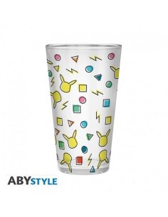 POKEMON - Large Glass - 400ml - Pikachu pattern 3665361084297