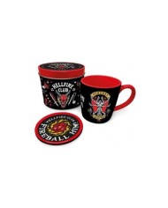 Set lata regalo Hellfire Club Stranger Things taza y posavasos . Set lata regalo Hellfire Club Stranger Things taza y posavasos .