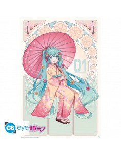 HATSUNE MIKU - Poster Maxi 91.5x61 - Sakura Kimono  3665361142072