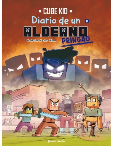 CUBE KID,PLANETA JUNIOR,,9788408290056 ,MINECRAFT DIARIO DE UN ALDEANO PRINGAO COMIC 8