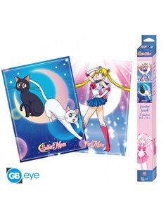 SAILOR MOON - Set 2 Posters Chibi 52x38 - Sailor Moon y gatos