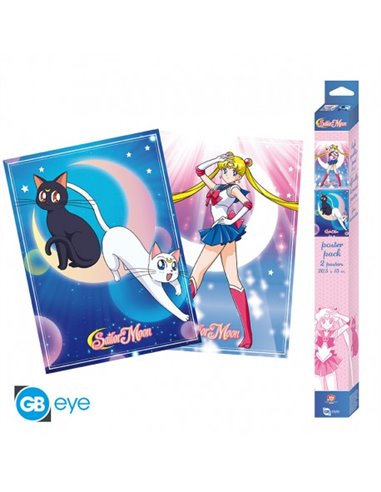 SAILOR MOON - Set 2 Posters Chibi 52x38 - Sailor Moon y gatos SAILOR MOON - Set 2 Posters Chibi 52x38 - Sailor Moon y gatos