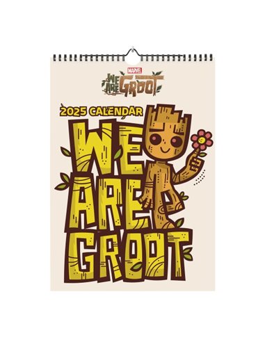 CALENDARIO A3 2025 MARVEL YO SOY GROOT
