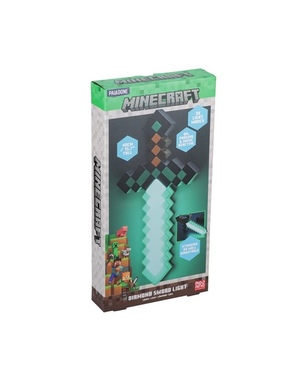 LAMPARA MINECRAFT ESPADA DE DIAMANTE