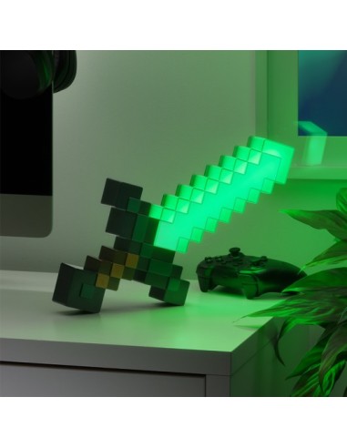LAMPARA MINECRAFT ESPADA DE DIAMANTE