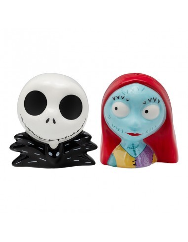 Set salero y pimentero Pesadilla Antes de Navidad Jack y Sally 7 cm 5056577733822