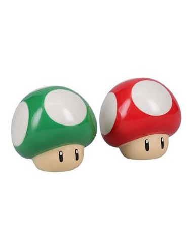 Set salero y pimentero Setas Super Mario 7 cm 5056577737219