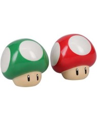 Set salero y pimentero Setas Super Mario 7 cm 5056577737219