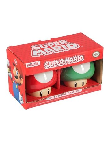 Set salero y pimentero Setas Super Mario 7 cm 5056577737219