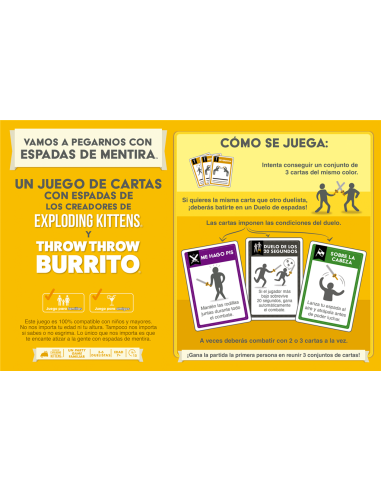 Vamos a pegarnos con espadas de mentira Juego de Cartas 0810083046464