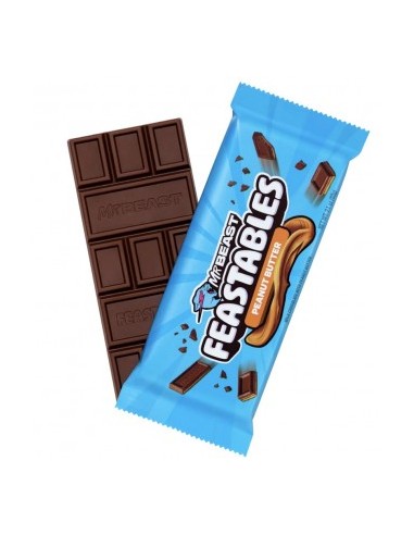 Mr Beast Feastables Chocolate con crema de  maní 60 Gr