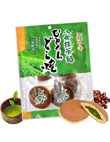 Dorayaki Ichiefoods sabor a matcha Yame y red beans 115g  4935958861716 Dorayaki Ichiefoods sabor a matcha Yame y red beans 115g  4935958861716