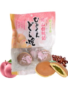 Dorayaki Ichiefoods sabor melocoton blanco y red beans 115g  4935958862430