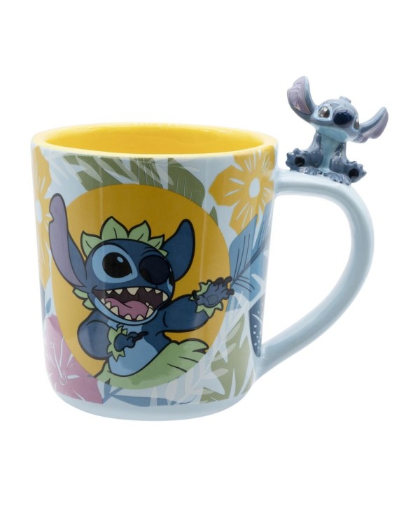 TAZA ASA 3D STITCH HAWAIANO DISNEY  23665361140478