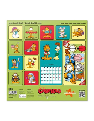 CALENDARIO 2026 30X30 GARFIELD