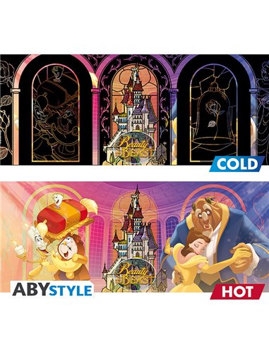 DISNEY - Taza termosensible - 460 ml - La Bella y la Bestia