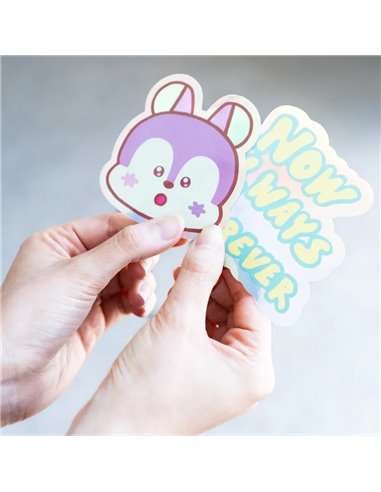 PACK 2 PEGATINAS VINILO BT21 THE JOURNEY MANG