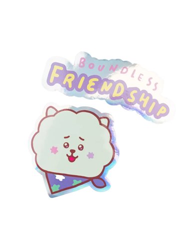 GRUPO ERIK,,8435747817208,PACK 2 PEGATINAS VINILO BT21 THE JOURNEY COOKY,