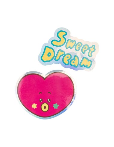 GRUPO ERIK,,8435747817222,PACK 2 PEGATINAS VINILO BT21 THE JOURNEY SHOOKY,