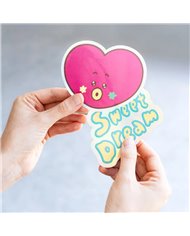 PACK 2 PEGATINAS VINILO BT21 THE JOURNEY TATA