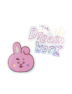 PACK 2 PEGATINAS VINILO BT21 THE JOURNEY COOKY  8435747817239