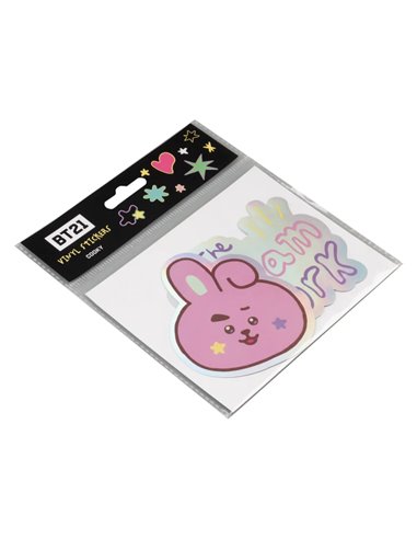 PACK 2 PEGATINAS VINILO BT21 THE JOURNEY COOKY  8435747817239