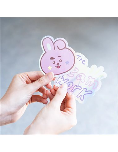 PACK 2 PEGATINAS VINILO BT21 THE JOURNEY COOKY  8435747817239