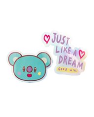 PACK 2 PEGATINAS VINILO BT21 THE JOURNEY KOYA 8435747817246