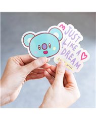 PACK 2 PEGATINAS VINILO BT21 THE JOURNEY KOYA 8435747817246