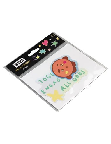 PACK 2 PEGATINAS VINILO BT21 THE JOURNEY SHOOKY, 8435747817253