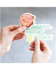 PACK 2 PEGATINAS VINILO BT21 THE JOURNEY SHOOKY, 8435747817253