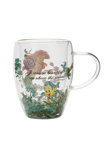 DISNE TAZA CRISTAL FLORES SECAS ARIEL