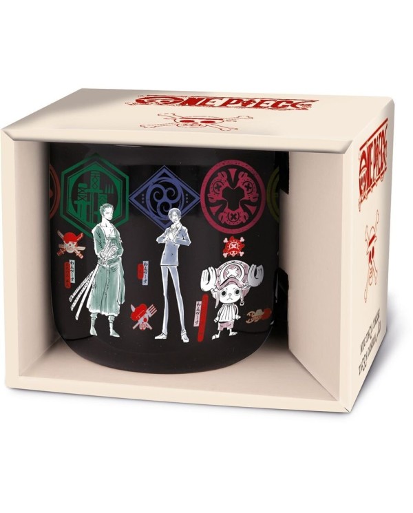ONE PIECE TAZA CERAMICA DESAYUNO 400 ML EMBLEMAS PIRATAS 8412497005208