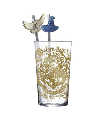 SET VASO CON PAJITAS 480 ML HARRY POTTER MAGIC & MAYHEM 8412497310197