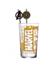 Marvel Vaso Tumbler con pajitas metálicas 485 ml 8412497311194