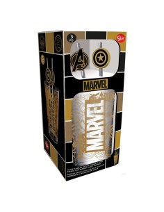 Marvel Vaso Tumbler con pajitas metálicas 485 ml 8412497311194