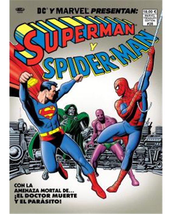 SUPERMAN Y SPIDERMAN. PORTADA DE BRIAN BOLLAND DC-MARVEL TREASURY EDITION.