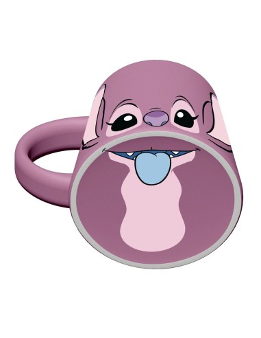 taza Angel Stitch Disney de 350 ml con base interior decorada