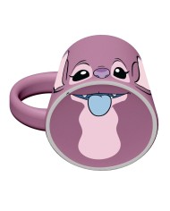 taza Angel Stitch Disney de 350 ml con base interior decorada